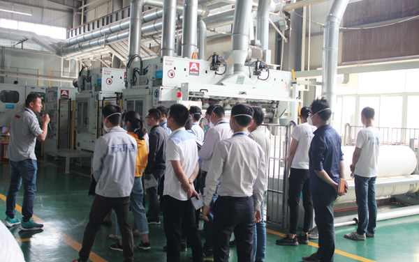 参观德国AUTEFA全套针刺生产线、PTFE生产线活动顺利进行